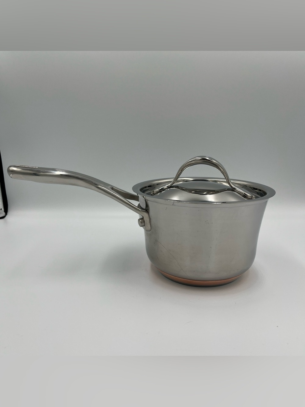 Anolon Nouvelle Copper Stainless Steel 1-1/4 qt. 1.2L Saucepan With Lid